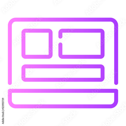 sticky footer Line Gradient Icon