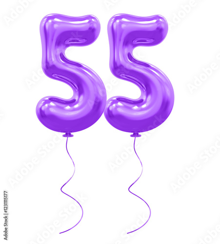 Purple Balloon Number 55 photo