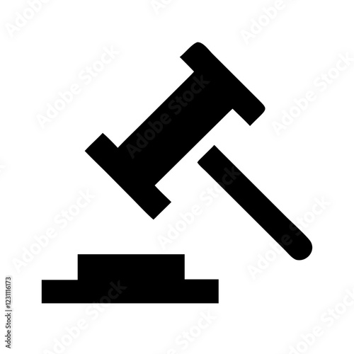 Gavel Vector Icon – Law & Justice Symbol