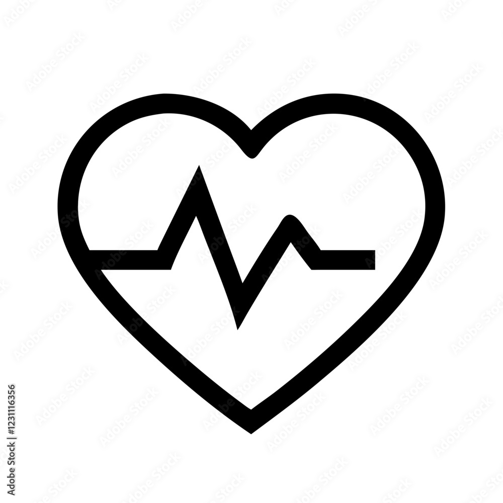 Heart Beat Vector Icon – Vital Sign & Health Monitoring Symbol Heart Beat Vector Icon – Vital Sign & Health Monitoring Symbol