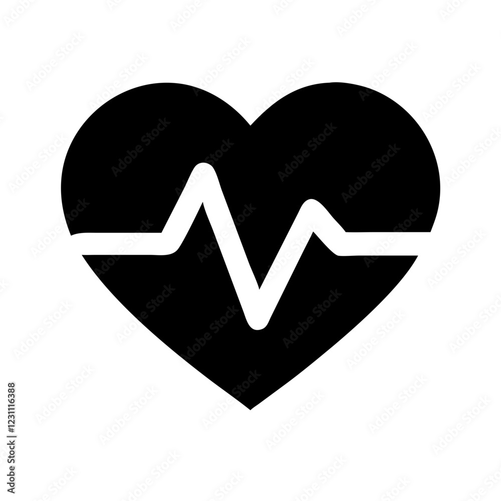 Heart Beat Vector Icon – Vital Sign & Health Monitoring Symbol Heart Beat Vector Icon – Vital Sign & Health Monitoring Symbol