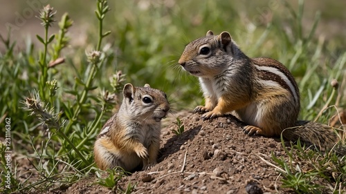 Burrowed Wonders: A Family of Squirrels in Northern Idaho