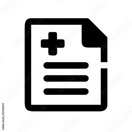 Medical Report Vector Icon – Health & Diagnosis Documentation Symbol