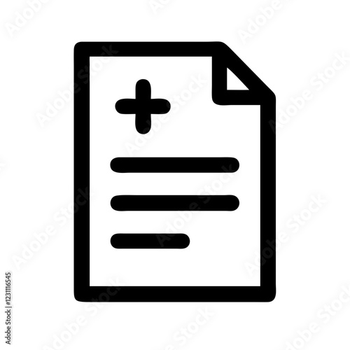 Medical Report Vector Icon – Health & Diagnosis Documentation Symbol