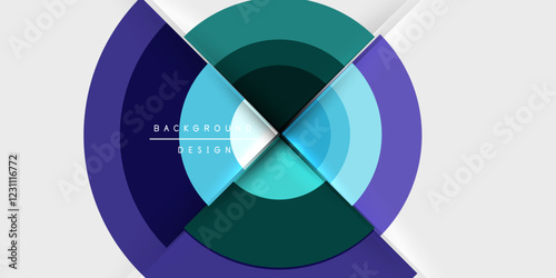 Target circle geometric abstract shapes. Vector Illustration For Wallpaper, Banner, Background, Card, Book Illustration, landing page