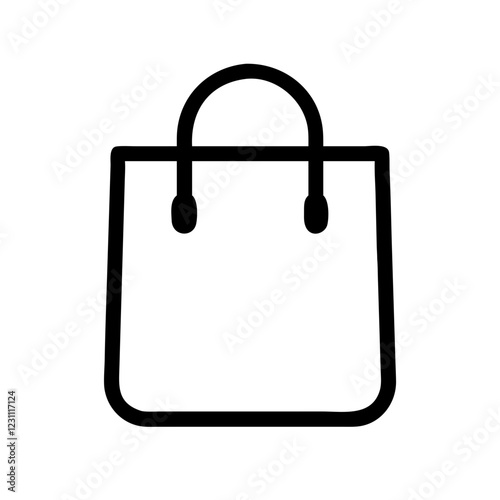 Shopping Bag Vector Icon – Retail & Consumer Goods Symbol