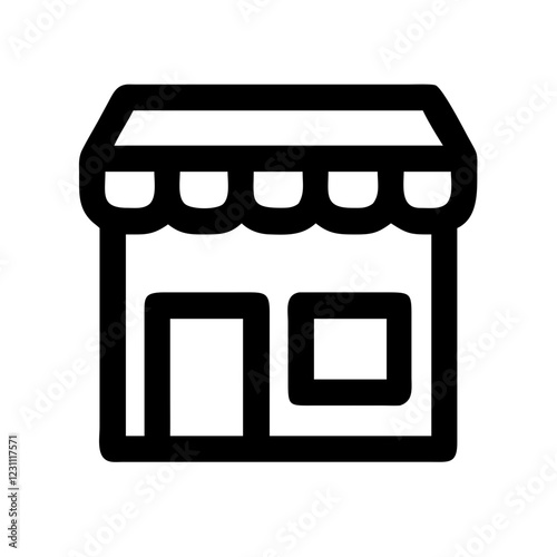Store Vector Icon – Modern Retail & Shopping Business Symbol