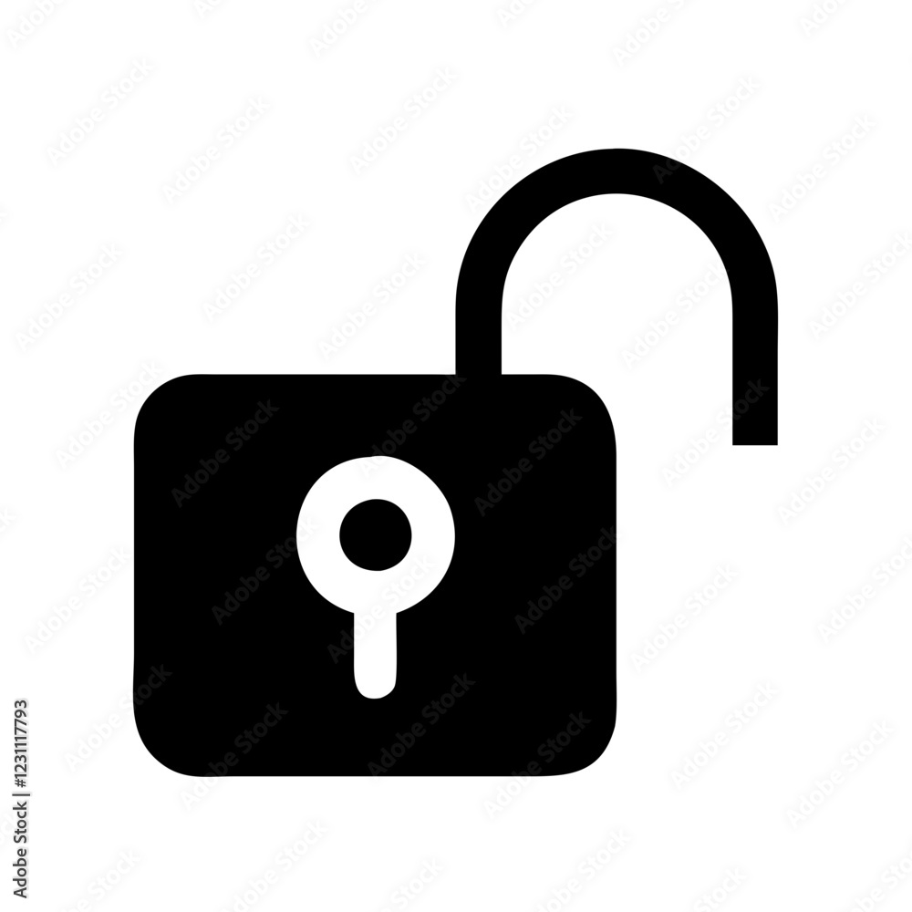 Unlock Padlock Vector Icon – Secure & Accessible Privacy Symbol Unlock Padlock Vector Icon – Secure & Accessible Privacy Symbol