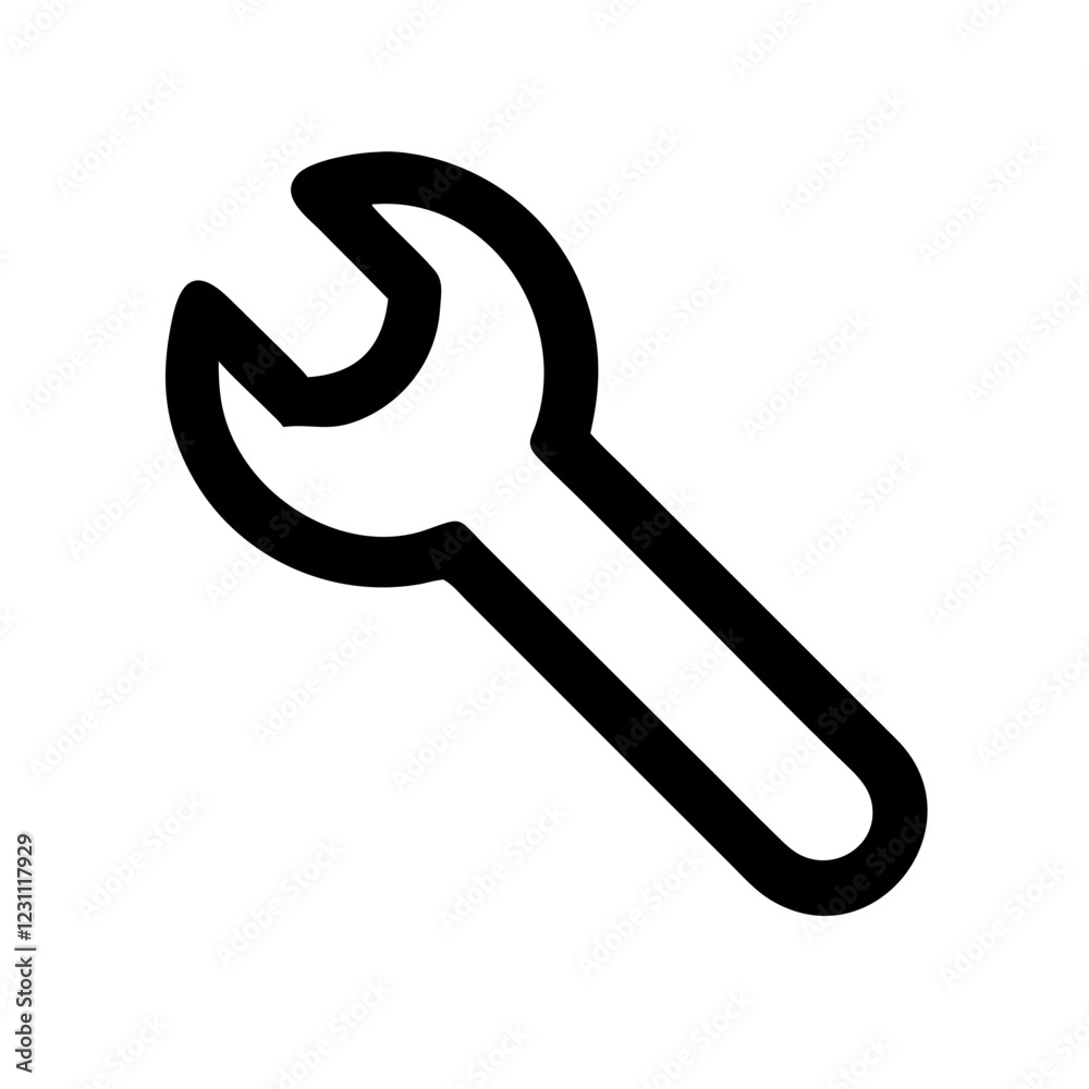 Precision Wrench Vector Icon – Professional Tool Symbol for Mechanics & Engineering Precision Wrench Vector Icon – Professional Tool Symbol for Mechanics & Engineering