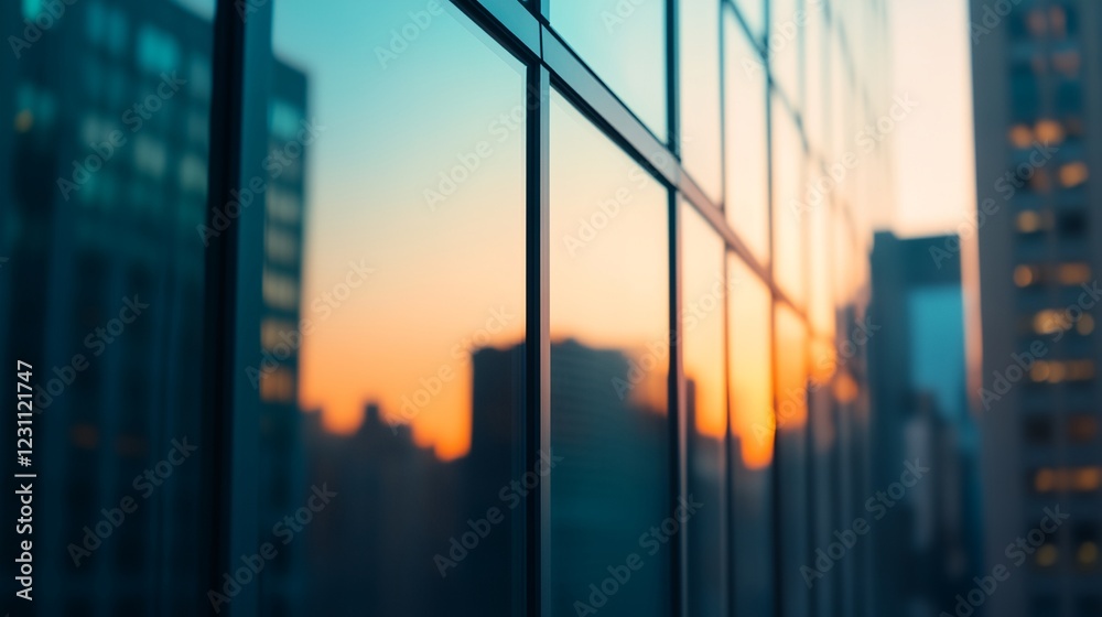 A city skyline with a beautiful sunset in the background A city skyline with a beautiful sunset in the background