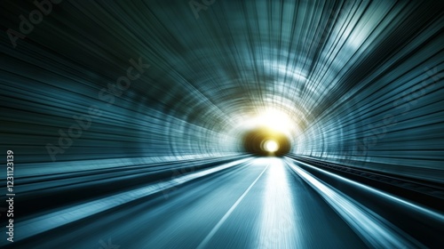 Light at the end of the tunnelBright light at the end of a dark tunnel with copy space for your text