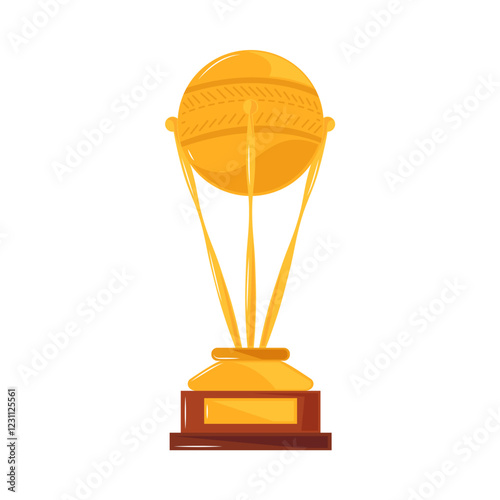 Cricket championship trophy award icon