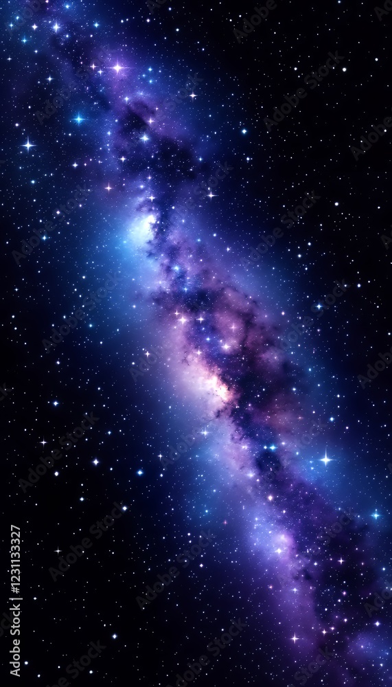 Obraz premium Vast Nebula with Vibrant Colors and Stars Across the Cosmos