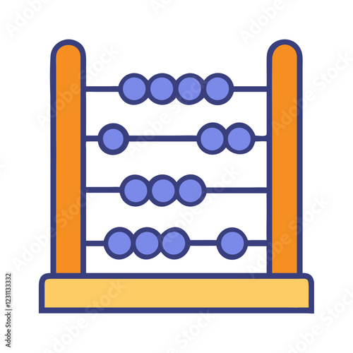 Wooden abacus educational toy illustration