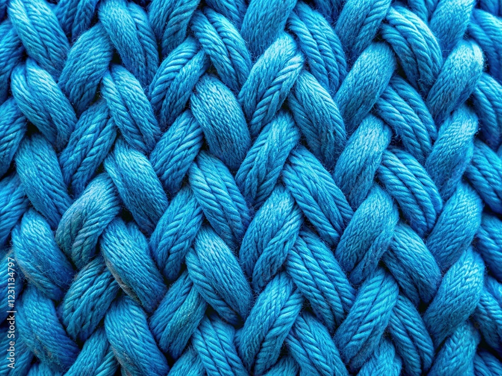 Cozy Blue Knitted Braid Pattern: Warm Wool Yarn Texture for Cold Weather Fashion Cozy Blue Knitted Braid Pattern: Warm Wool Yarn Texture for Cold Weather Fashion
