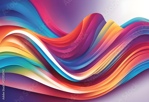 Fluid Rainbow Swirls and Wavy Lines – Gradient Abstract Background with Motion Effects for Apparel, Wall Art, and Presentations