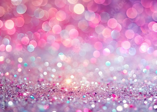 Pastel Pink Glitter Confetti Background for Girl's Birthday or Mother's Day