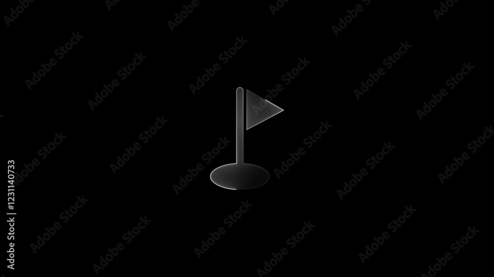 Flag Emoji Animated on a Transparent Background. 4KAnimated Icon with ...