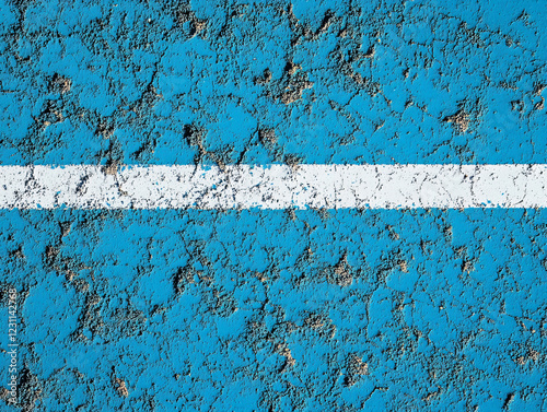 Sport field court background. Light blue and granulated ground surface with white lines. Top view.  photo