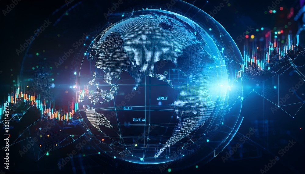 digital world map. Global trading financial business stock market chart and technology trade exchange finance. digital world map. Global trading financial business stock market chart and technology trade exchange finance.