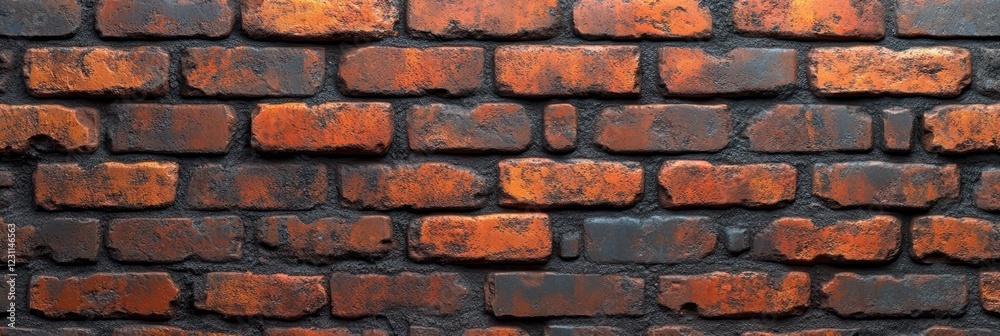 Obraz premium Rustic Brick Wall Texture: A Grungy, Aged Brickwork Background