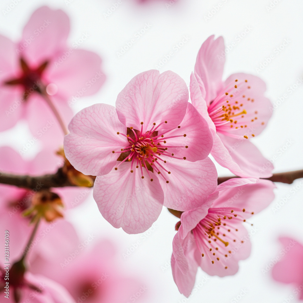 sakura flowers isolated background nature blossom sakura flowers isolated background nature blossom