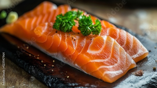 Raw fish fillet photo