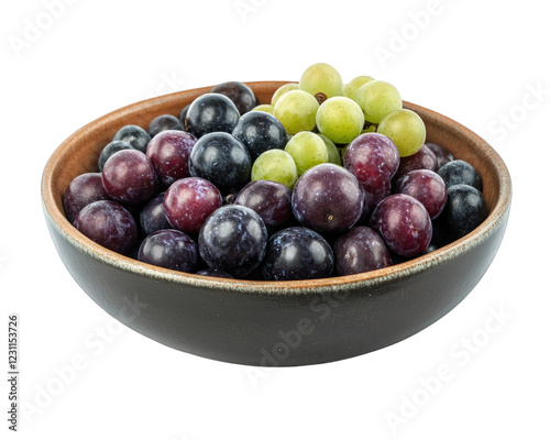 Wallpaper Mural bowl of mixed grapes in various colors, showcasing freshness and vibrancy. This delightful arrangement highlights natural beauty of fruits, perfect for healthy snacking Torontodigital.ca