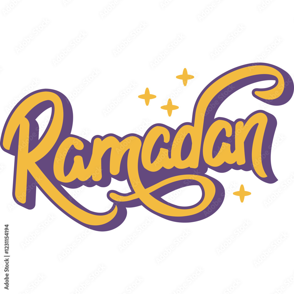 Naklejka premium Ramadan Lettering
