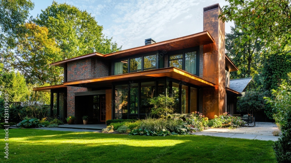 Modern Architectural Design of a Stylish House Surrounded by Nature Modern Architectural Design of a Stylish House Surrounded by Nature