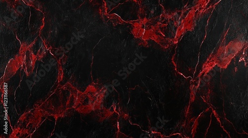 Abstract black background with red veins patterns for design and wallpaper