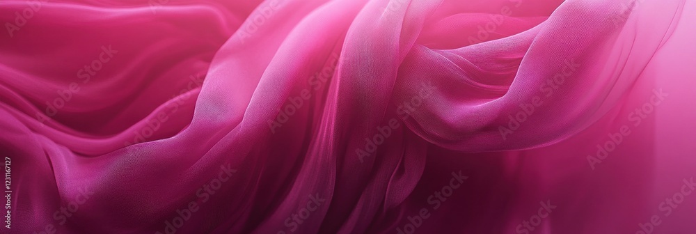 Obraz premium Abstract Drapery of Rich Magenta Silk Fabric