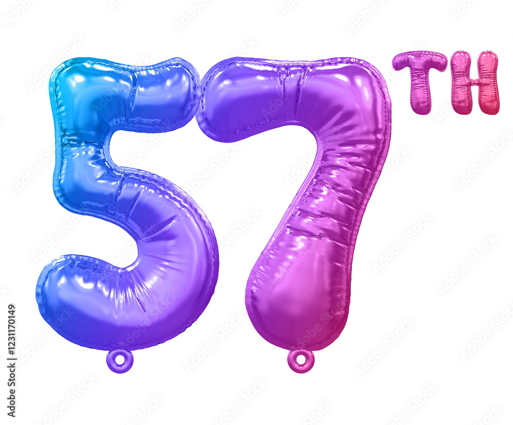 57 Year Anniversary Gradient Balloon 57 Year Anniversary Gradient Balloon