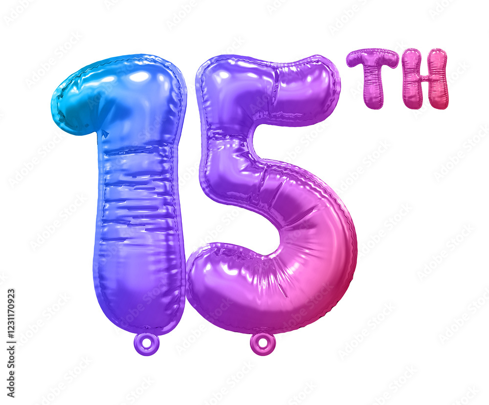 15 Year Anniversary Gradient Balloon 15 Year Anniversary Gradient Balloon