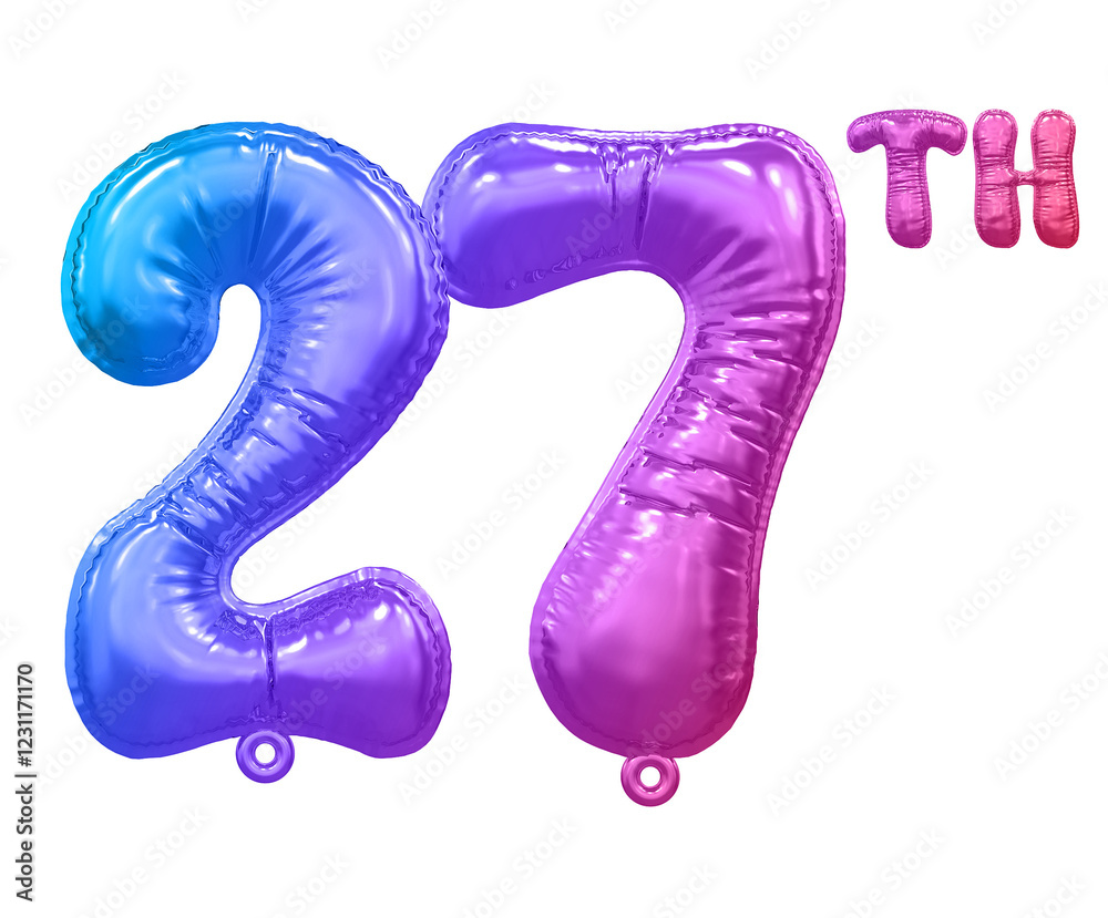 27 Year Anniversary Gradient Balloon 27 Year Anniversary Gradient Balloon
