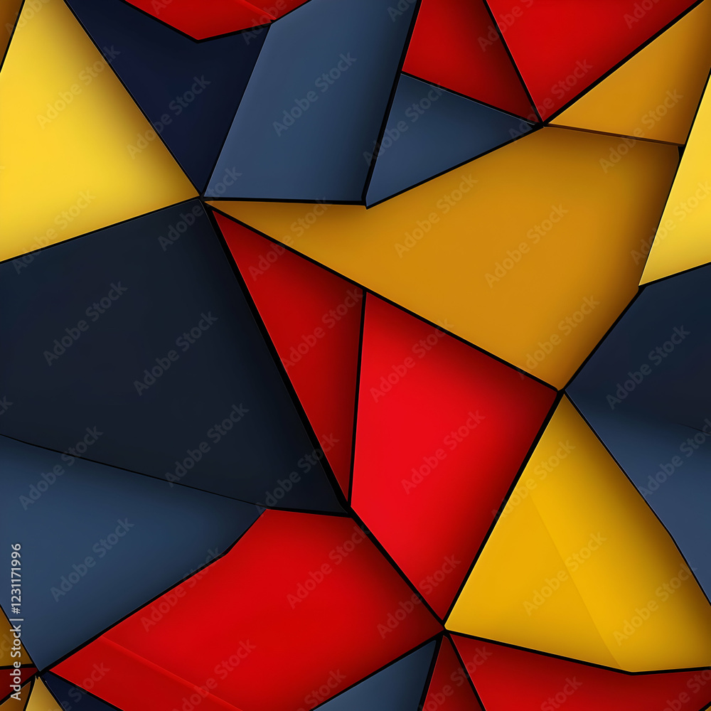 Fototapeta premium A vibrant abstract composition of colorful geometric shapes.