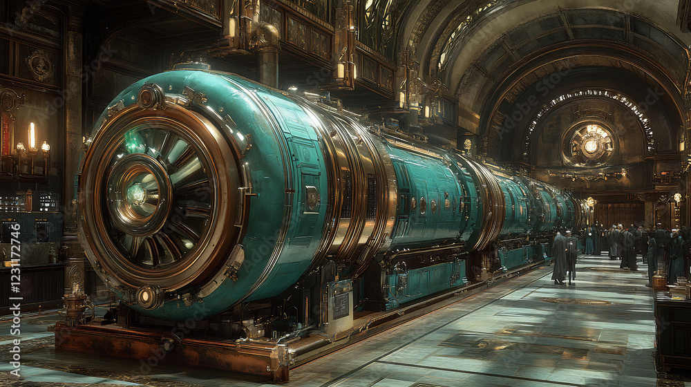 High-tech futuristic spaceship corridor with glowing neon lights and intricate mechanical details. High-tech futuristic spaceship corridor with glowing neon lights and intricate mechanical details.