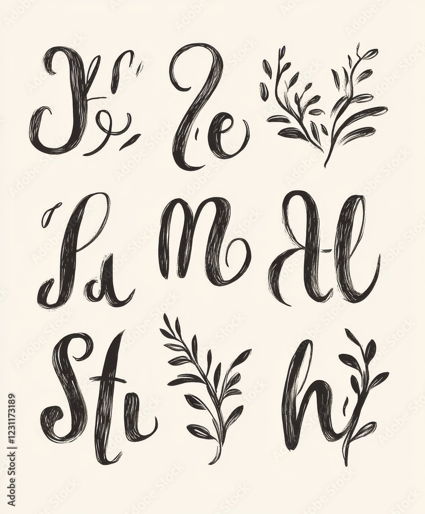 Unique handwritten font set with quirky flourishes and organic strokes, perfect for giving a personal and artistic touch to your branding, invitations, and designs Unique handwritten font set with quirky flourishes and organic strokes, perfect for giving a personal and artistic touch to your branding, invitations, and designs