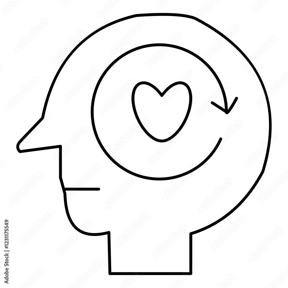 Simple Self-Care Outline Icon – Wellness and Mental Health Symbols Simple Self-Care Outline Icon – Wellness and Mental Health Symbols