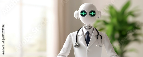 AI driven teleconsultation, futuristic patientdoctor interaction.