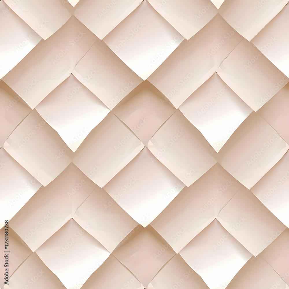 Fototapeta premium A seamless pattern of interwoven light beige shapes creating a textured background.