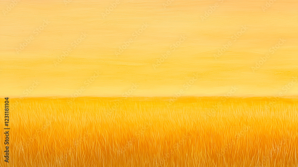 Fototapeta premium olden Wheat Field: A Minimalist Expanse of Rural Tranquility