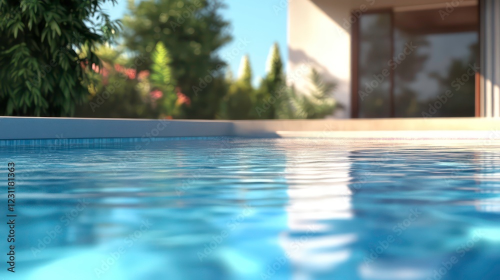 Edge of outdoor swimming pool for background Edge of outdoor swimming pool for background