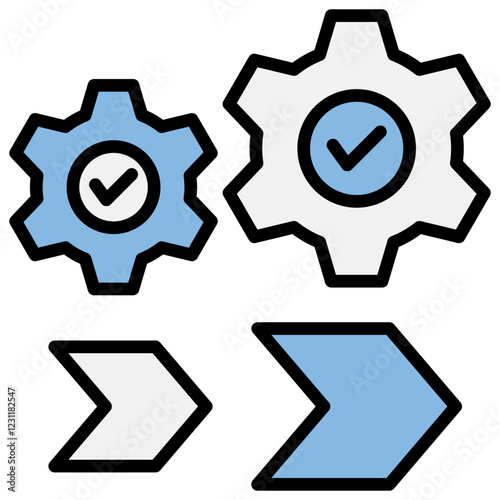 Step Blue Black Icon