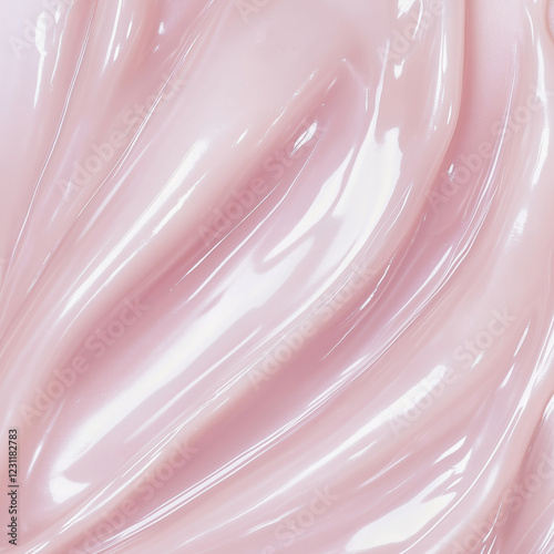 Glossy pink cream or gel texture with smooth swirls, suitable for hair mask, conditioner, or shower gel swatches.