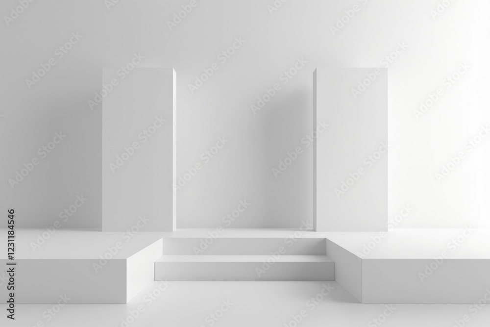 Obraz premium Abstract conceptual white background wallpaper