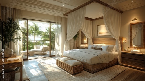 Luxury Beachfront Bedroom Suite: Tranquil Getaway photo