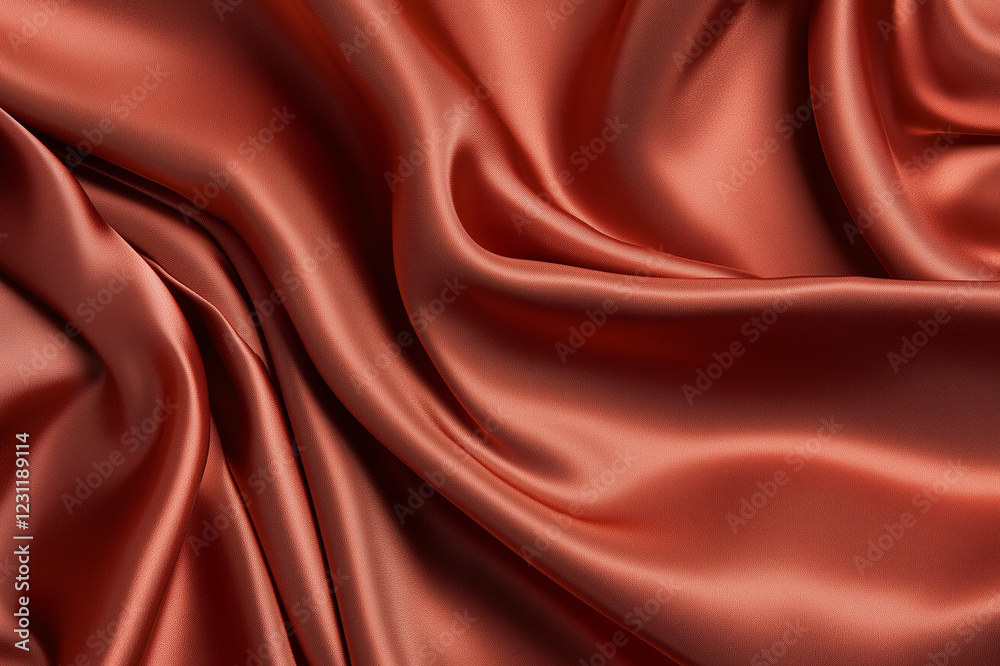 Brown silk satin background. Beautiful soft wavy folds on smooth shiny fabric. Brown silk satin background. Beautiful soft wavy folds on smooth shiny fabric.