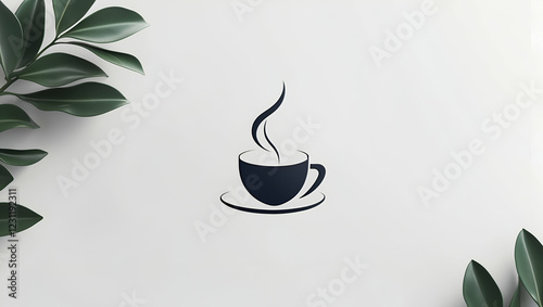 Simple and Stylish Coffee Logo design with white background