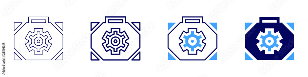 Cost management icon in 4 different styles. Thin Line, Line, Bold, and Bold Line. Duotone style. Editable stroke